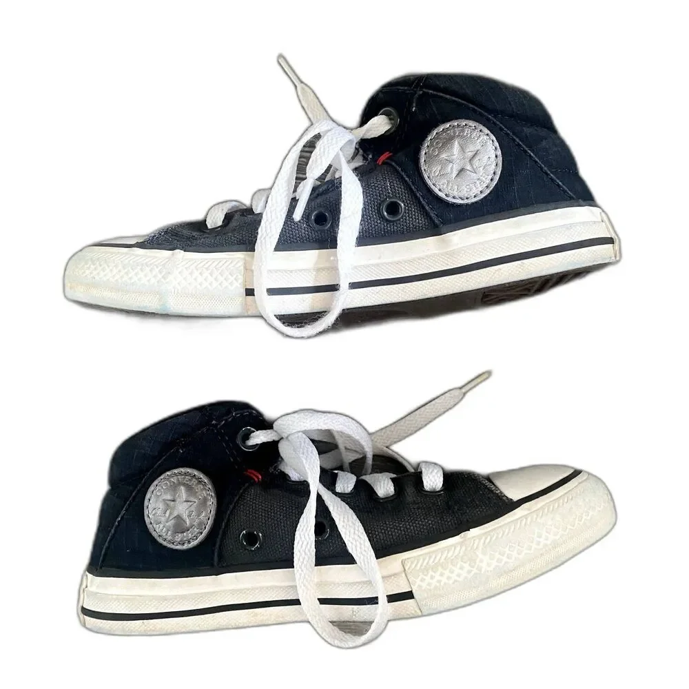Converse Chuck Taylor All Star Axel Mid Top‎ Sneakers Black Grunge Youth Size 13